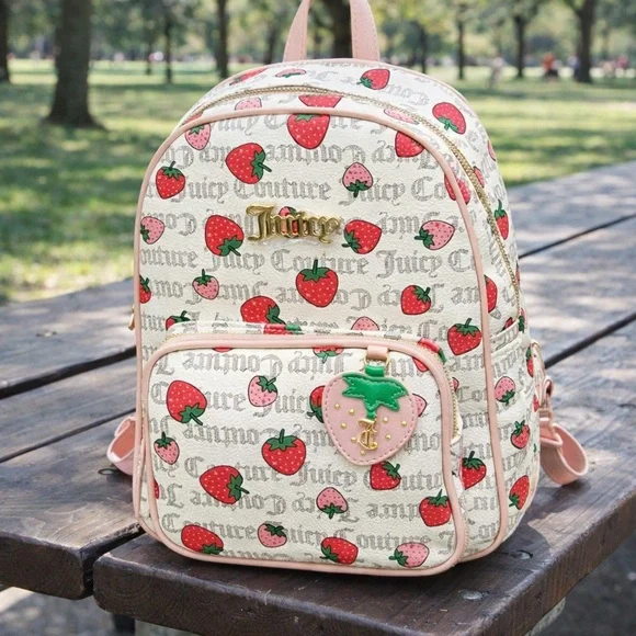 Juicy Couture Strawberry Print Backpack - Picture 2 of 2